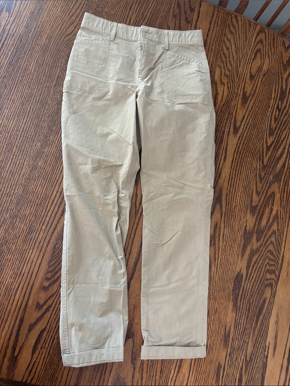 Eddie Bauer Khaki Straight-Leg Pants